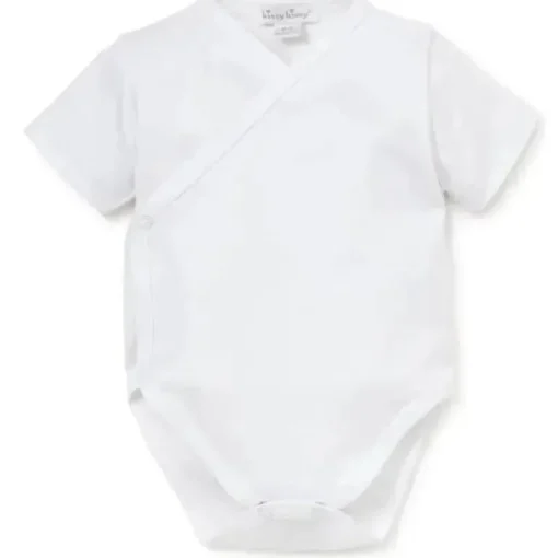 Kissy Kissy - Macacão básico manga curta para bebê, branco