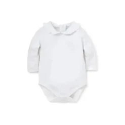 Kissy Kissy - Macacão manga longa para bebê menina com gola babado, branco