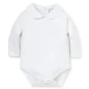 Kissy Kissy - Macacão manga longa para bebê menina com gola Bebe, branco