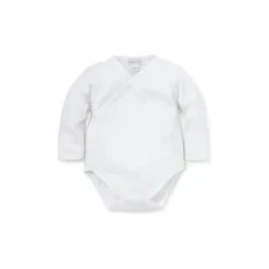 Kissy Kissy - Macacão manga longa básico para bebês, branco