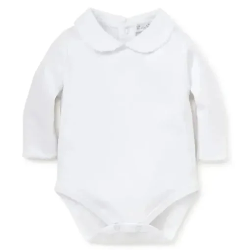 Kissy Kissy - Macacão manga longa para bebê menina com gola Bebe, branco