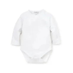 Kissy Kissy - Macacão manga longa básico para bebês, branco