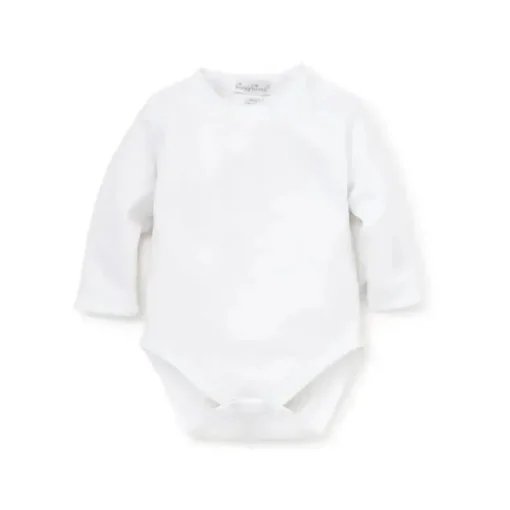 Kissy Kissy - Macacão manga longa básico para bebês, branco