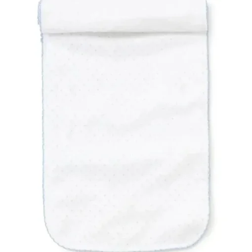Kissy Kissy - Pano de arroto com estampa de bolinhas para bebês, branco/azul claro