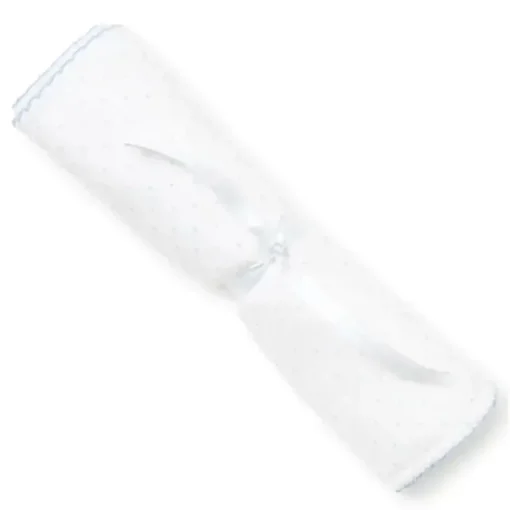 Kissy Kissy - Pano de arroto com estampa de bolinhas para bebês, branco/azul claro