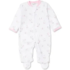 Kissy Kissy - Peppy Pups Zip Footie, Rosa