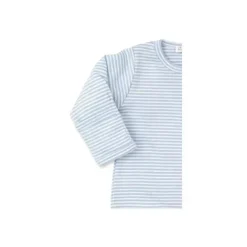 Kissy Kissy - sapatilha listrada azul bebê com zíper, azul claro