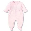 Kissy Kissy - sapatinho de bebê menina com bata à mão, rosa encantado