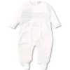 Kissy Kissy - sapatinho de bebê menino com avental de mão, branco