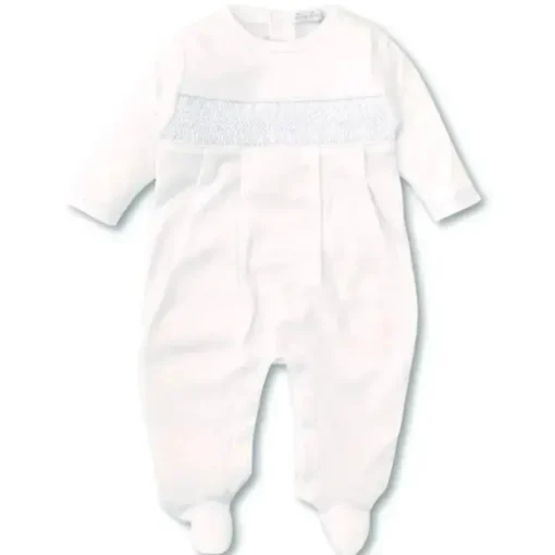 Kissy Kissy - sapatinho de bebê menino com avental de mão, branco
