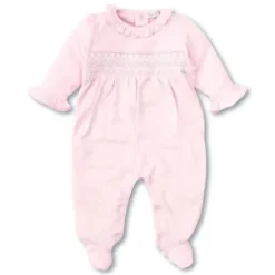 Kissy Kissy - sapatinho de bebê menina com bata à mão, rosa encantado