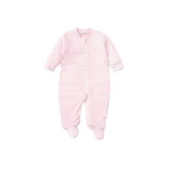 Kissy Kissy - sapatinho de bebê menina com zíper, listras rosa