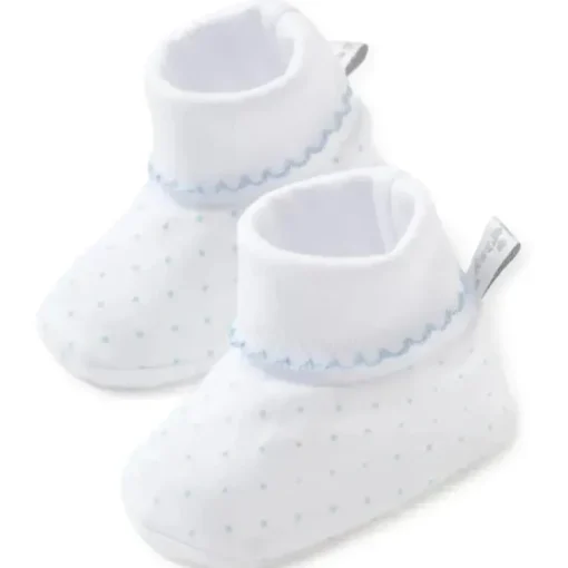 Kissy Kissy - Sapatinhos com estampa de bolinhas para bebê menino, azul claro