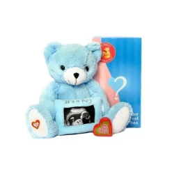 Kit Urso Revelador do Sexo do Urso Cardíaco do Meu Bebê Azul