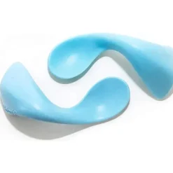 Kizingo - 2Pk Colheres curvas para bebês destros para desmame guiado pelo bebê, azul claro