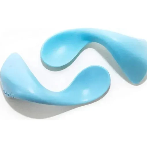 Kizingo - 2Pk Colheres curvas para bebês destros para desmame guiado pelo bebê, azul claro