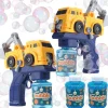 Klevly - Construction Bubble Gun (Includes 2 Guns And 4 Bubble Solutions)