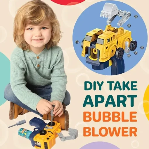 Klevly - Construction Bubble Gun (Includes 2 Guns And 4 Bubble Solutions)