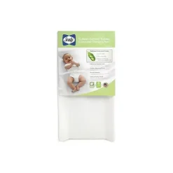 Kolcraft - Almofada para troca de fraldas com contorno de 3 lados Sealy Soybean Comfort, branca