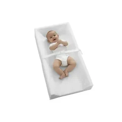 Kolcraft - Almofada para troca de fraldas com contorno de 3 lados Sealy Soybean Comfort, branca