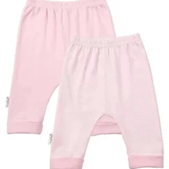 Kushies 2 Pack Cuffed Pant - Rosa sólido / listra