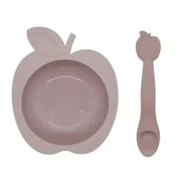 Kushies - Tigela e Colher de Silicone Silibowl, Rosa