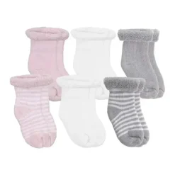 Kushies Baby - 6 unidades de meias femininas Terry, 3/6M