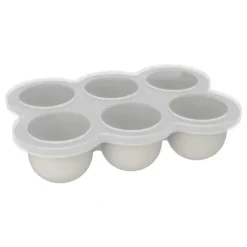 Kushies Baby - Bandeja de silicone SiliFreeze para armazenamento de alimentos cinza