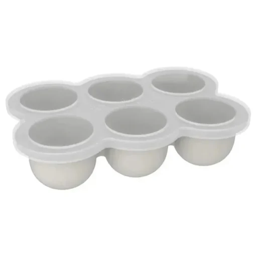 Kushies Baby - Bandeja de silicone SiliFreeze para armazenamento de alimentos cinza