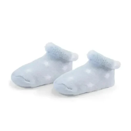 Kushies Baby - 2Pk Boy Meias Terry, 0/3M, Gelo Sólido/Estrelas