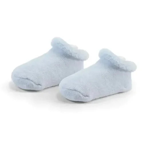Kushies Baby - 2Pk Boy Meias Terry, 0/3M, Gelo Sólido/Estrelas