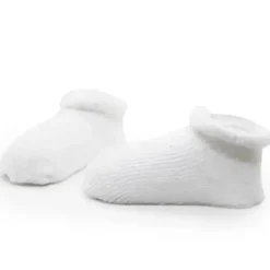 Kushies Baby - 2Pk Meias Terry, 3/6M, Branco Sólido