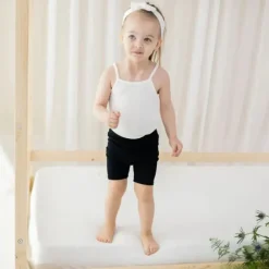 Kyte Baby - Ribbed Spaghetti Strap Bodysuit In Cloud, 6-12M