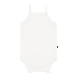 Kyte Baby - Ribbed Spaghetti Strap Bodysuit In Cloud, 6-12M