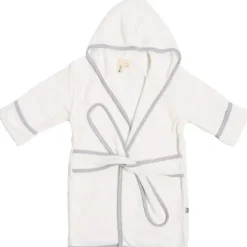 Kyte Baby - Toddler Bath Robe In Cloud With Storm Trim
