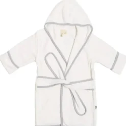Kyte Baby - Toddler Bath Robe In Cloud With Storm Trim