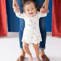Kyte Baby - Vestido de manga comprida Twirl Body em ícone