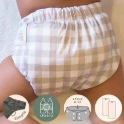 La Petite Ourse - Baby Wide Elastic Pocket Diaper Rust