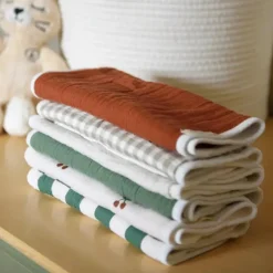 La Petite Ourse - 3Pk Burp Cloth Cherries