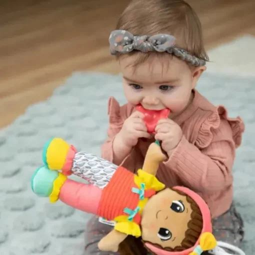 Lamaze - My Friend Jasmine™ - Boneca de brinquedo sensorial e de desenvolvimento para bebês e crianças