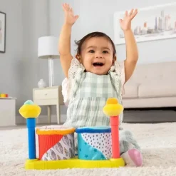 Lamaze - Squeeze Beats First Drum Set - Brinquedos musicais para bebês