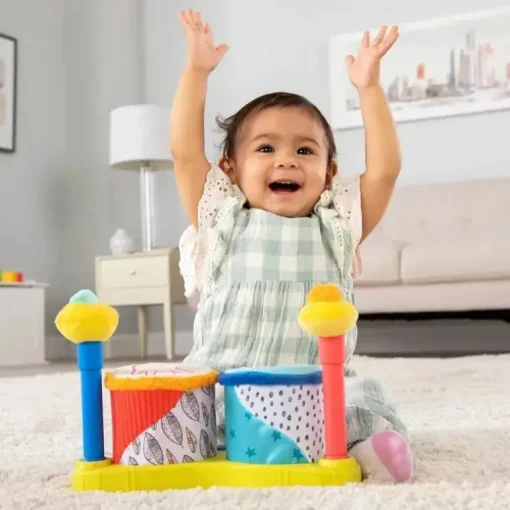 Lamaze - Squeeze Beats First Drum Set - Brinquedos musicais para bebês