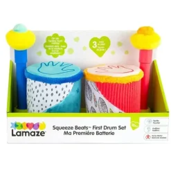 Lamaze - Squeeze Beats First Drum Set - Brinquedos musicais para bebês