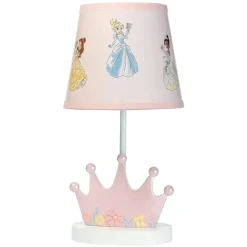 Lambs &amp; Ivy - Abajur das Princesas da Disney com abajur e lâmpada