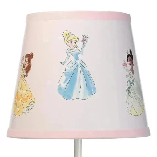 Lambs &amp; Ivy - Abajur das Princesas da Disney com abajur e lâmpada