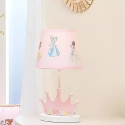 Lambs &amp; Ivy - Abajur das Princesas da Disney com abajur e lâmpada