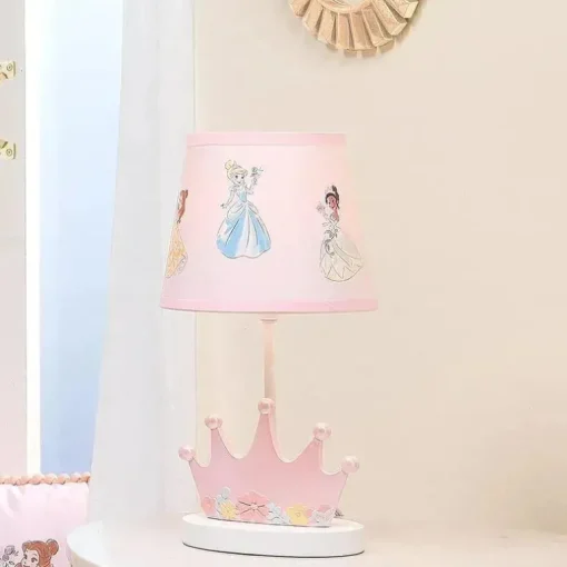 Lambs &amp; Ivy - Abajur das Princesas da Disney com abajur e lâmpada
