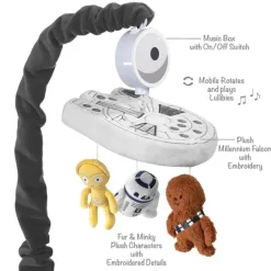 Lambs &amp; Ivy - Baby Musical Mobile, Stars Wars Millennium Falcon