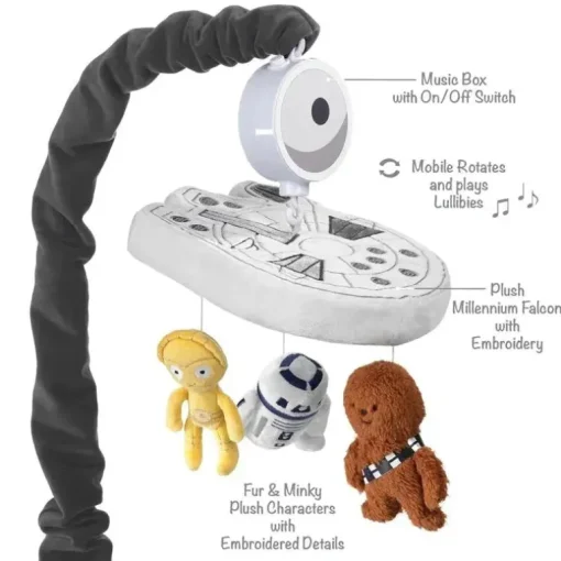 Lambs &amp; Ivy - Baby Musical Mobile, Stars Wars Millennium Falcon