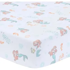Lambs &amp; Ivy - Bedtime Originals Disney Baby A Pequena Sereia Lençol de berço branco, Ariel